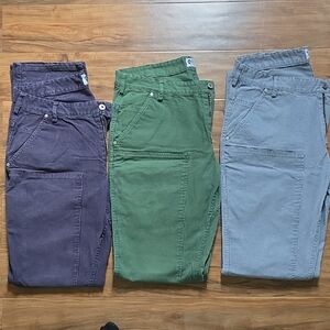 Men's Cargo Pants - Purple, Green, and Gray
